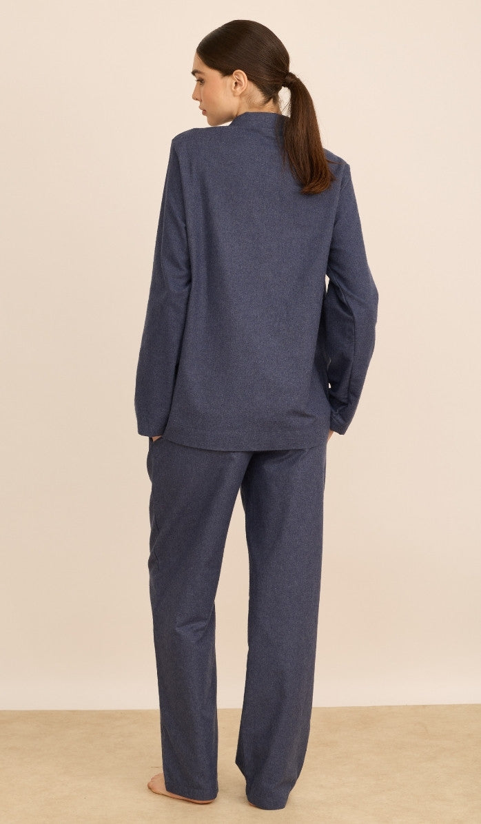 סט מכופתר פלנל - ג'יימס כחול ג'ינס