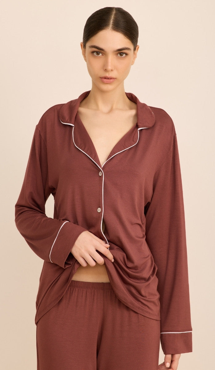 סט מכופתר מבד מודל - אלכסה ספייסי בלאש