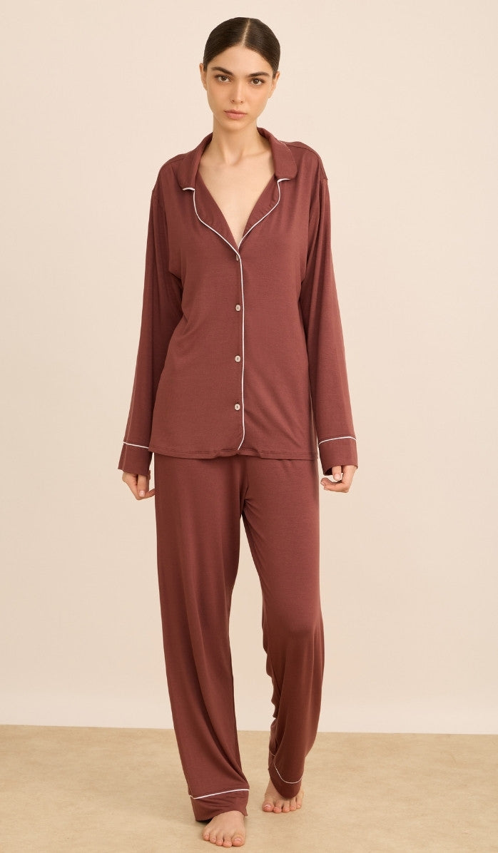 סט מכופתר מבד מודל - אלכסה ספייסי בלאש