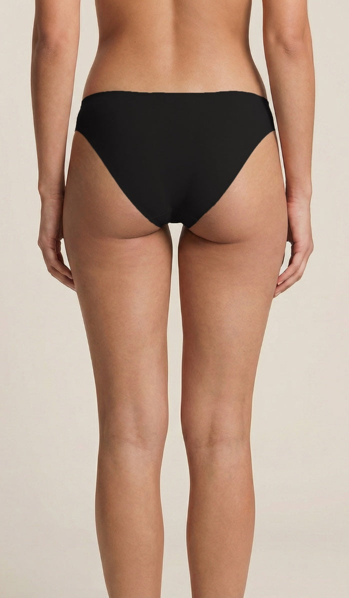 תחתון כותנה ללא תפרים - מיני שחור