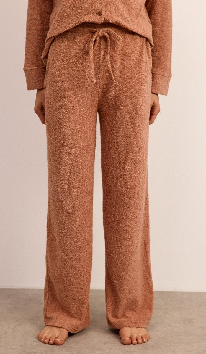 סט מכופתר מבד בוקלה - ורוד עתיק