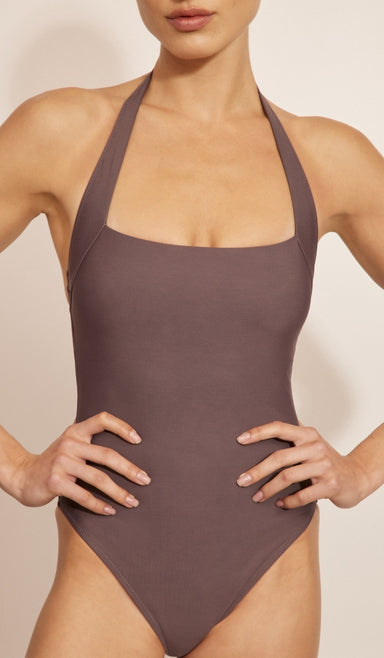 בגד ים שלם לנשים - לורן סגול קקאו