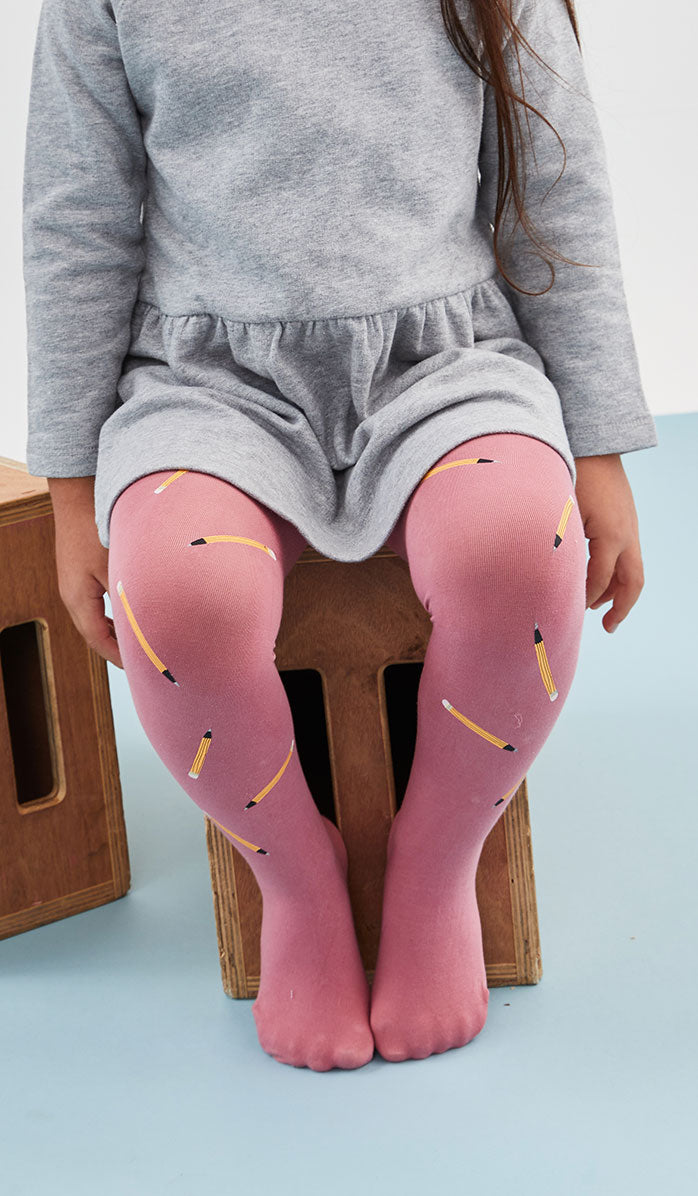 גרביון ילדות אטום - בק טו סקול ורוד עתיק