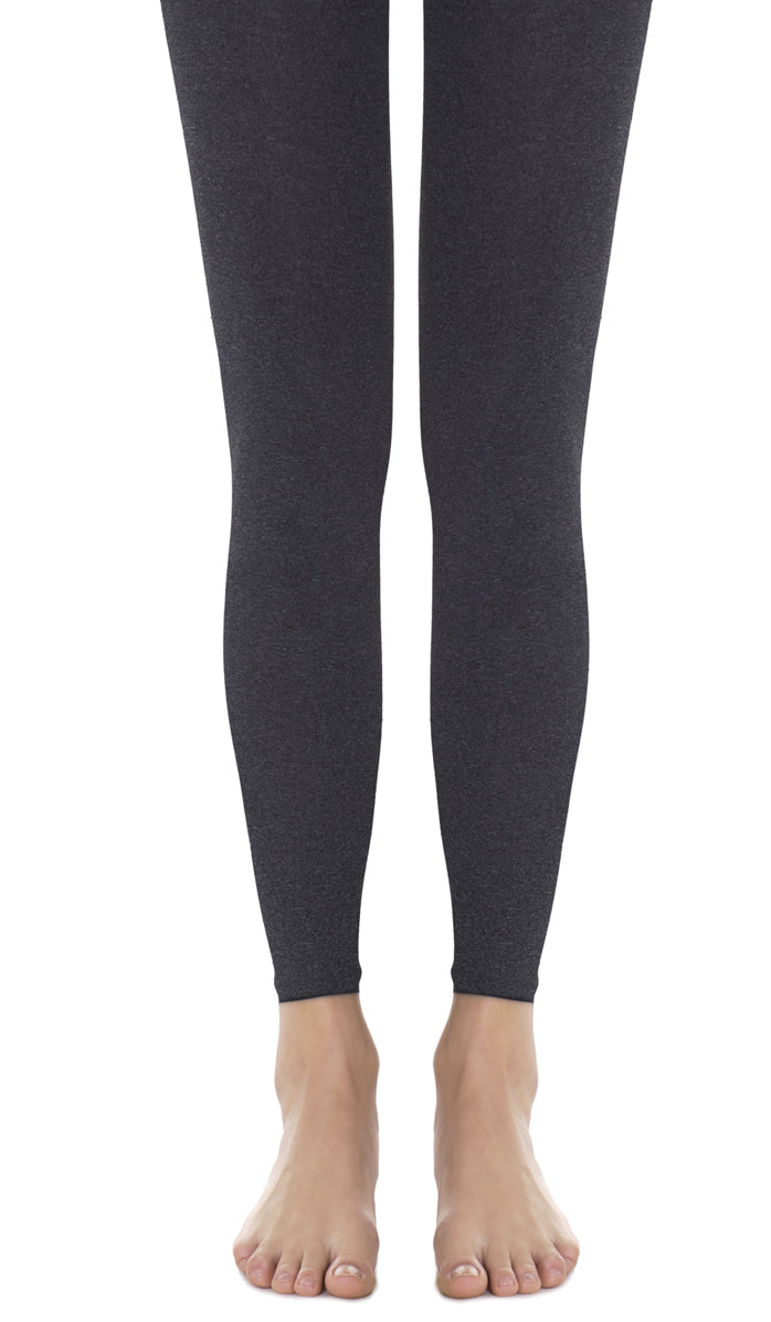 גרביון אטום ללא כף רגל - אפור מלאנז