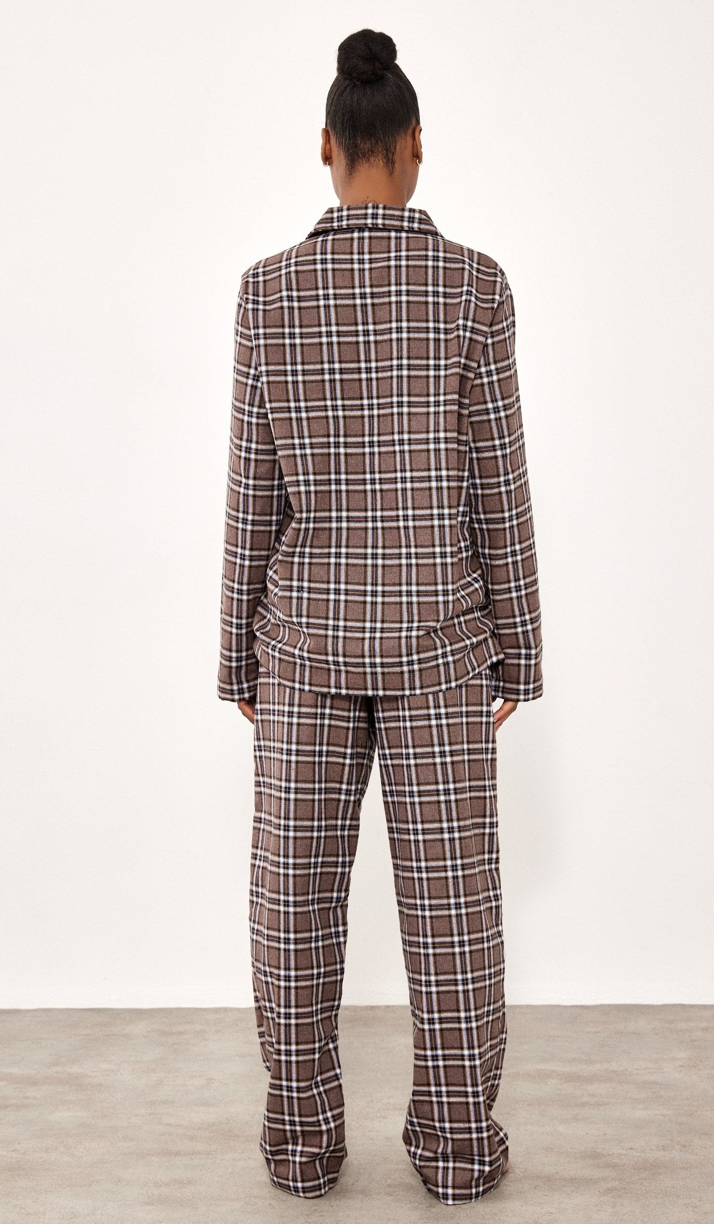 סט מכופתר פלנל - בילי חום משובץ