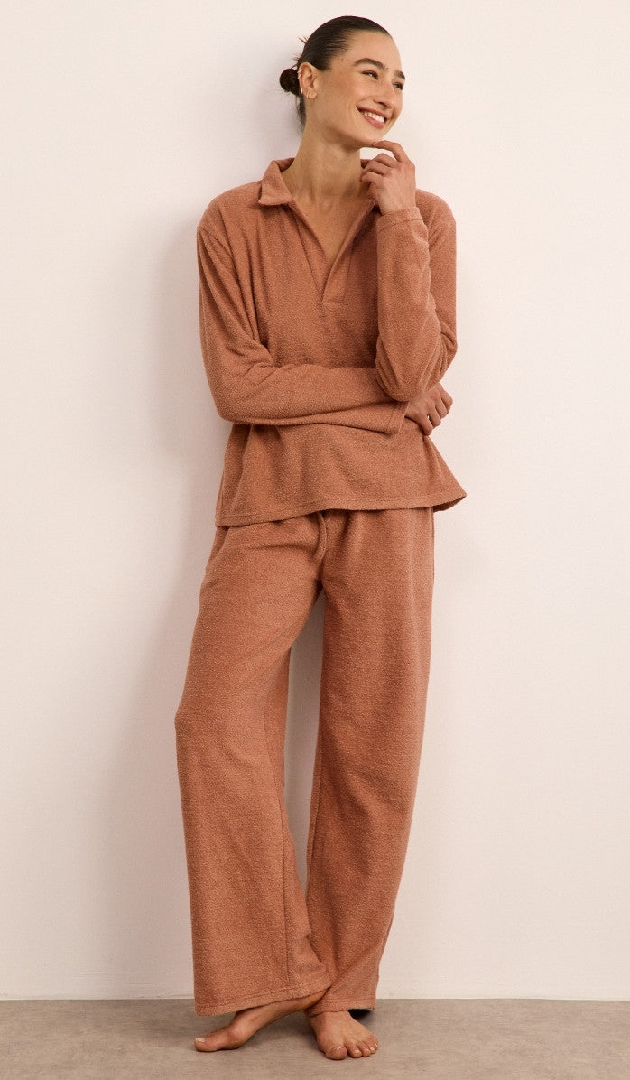 סט פולו מבד בוקלה - ורוד מעושן