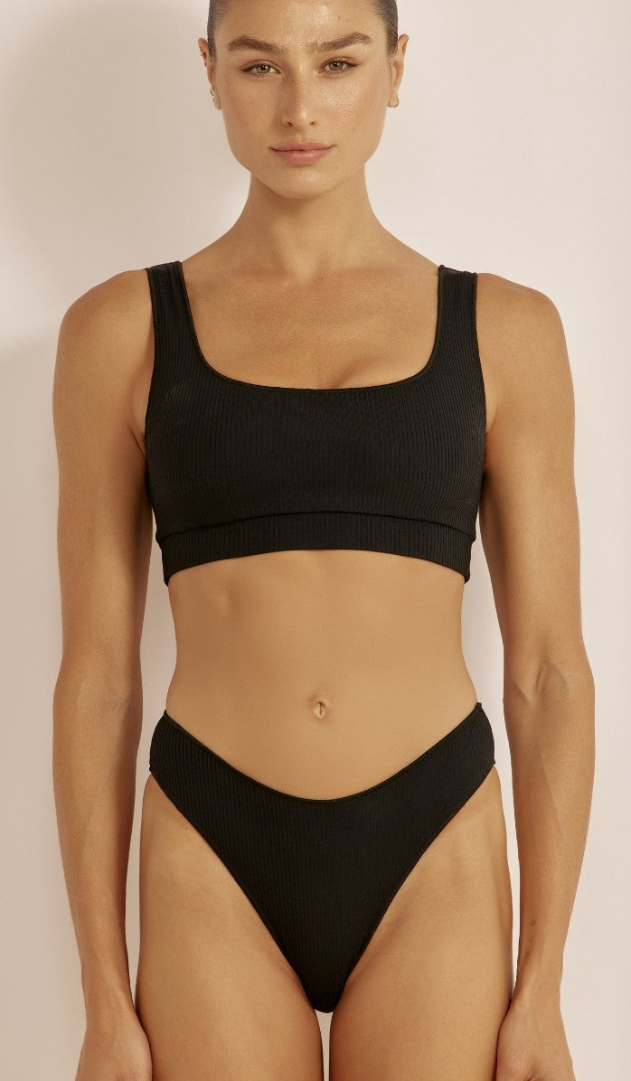 תחתון ביקיני לנשים - בלייר שחור ריב