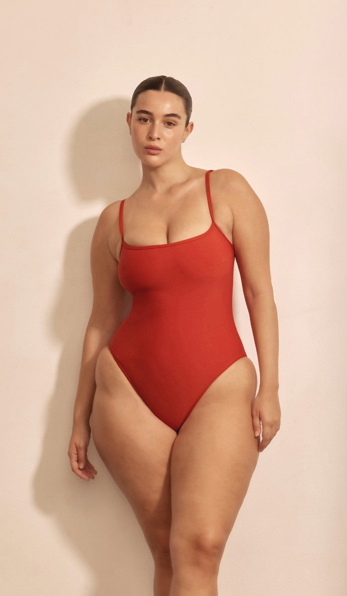 בגד ים שלם לנשים - פרנקי אדום