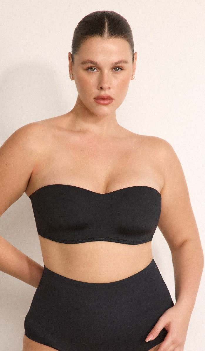 חזית סטרפלס - שחור