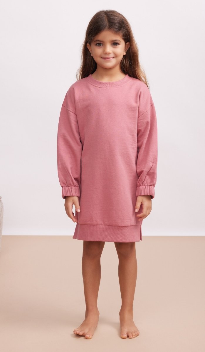 שמלת פוטר - דפי ורוד כהה