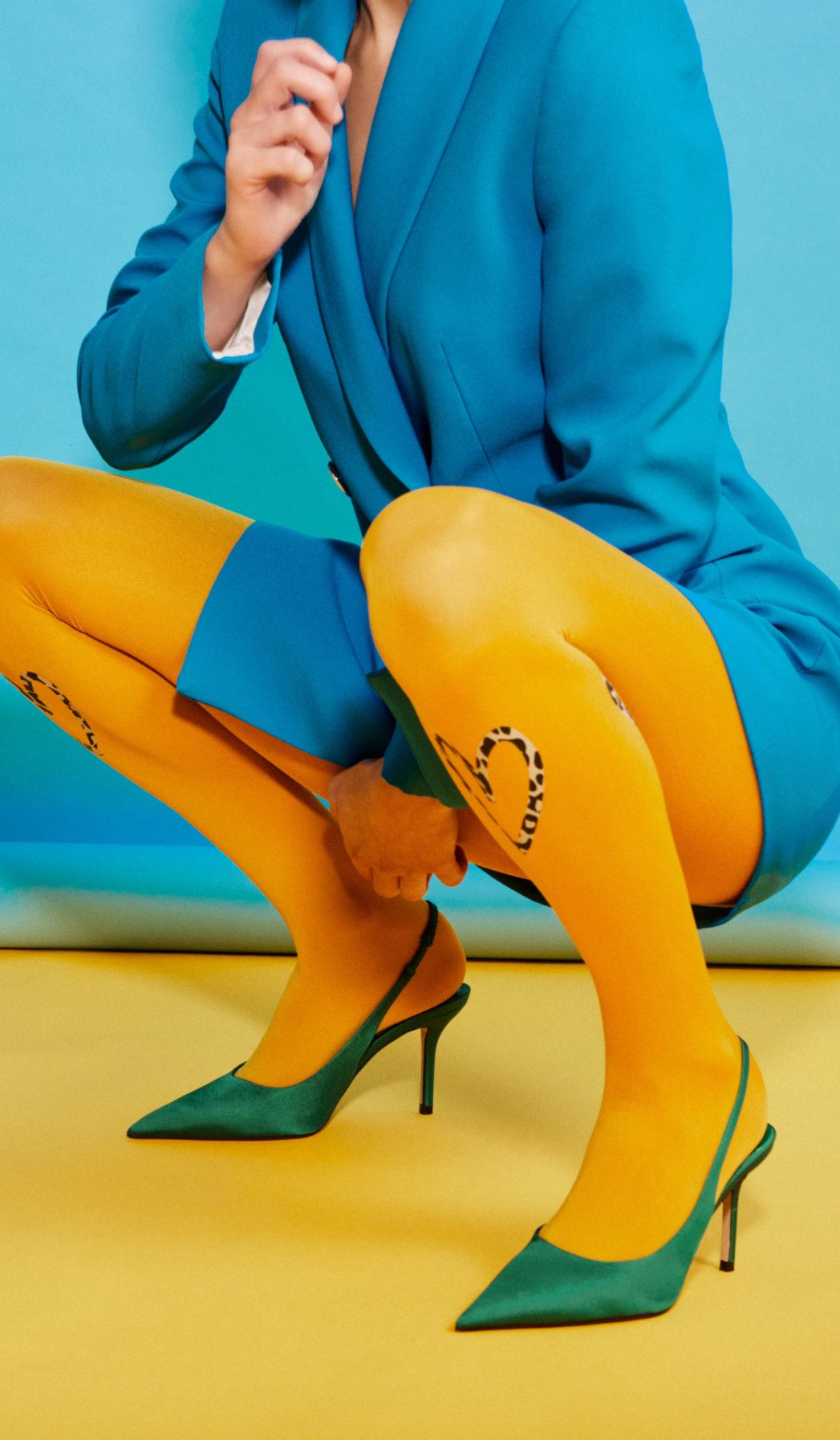 גרביון נשים אטום - אהבה פראית חרדל