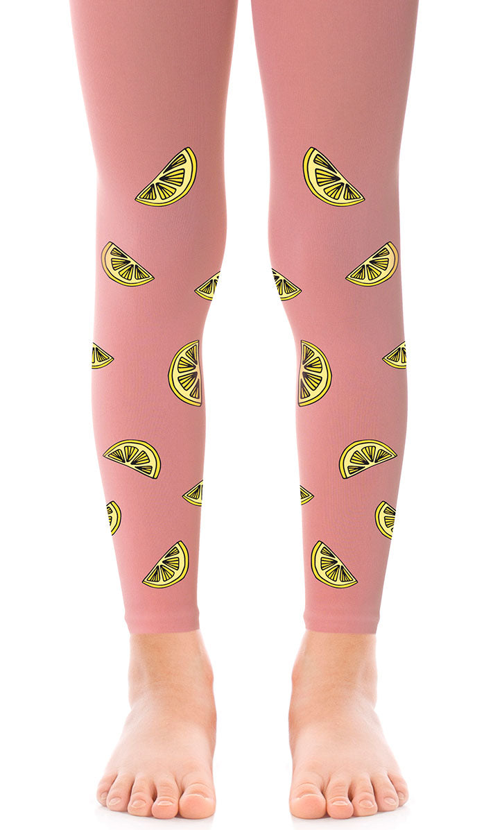 גרביון ילדות ללא כף רגל - לימונדה ורוד