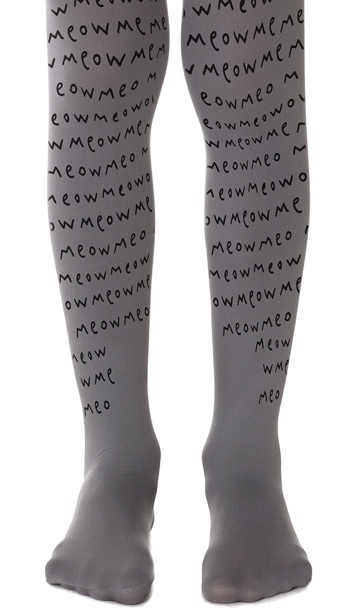 Meow Grey Girls Tights