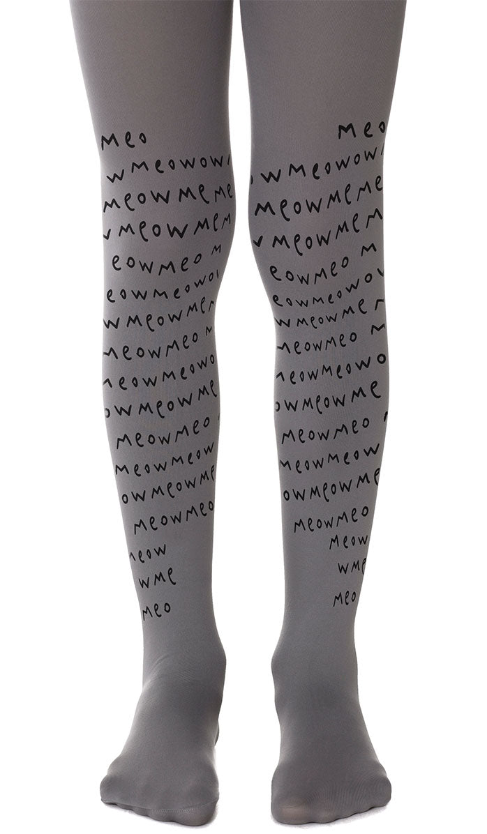 Meow Grey Girls Tights